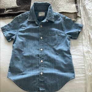 Crewcuts Blue Short Sleeve Button Down Shirt